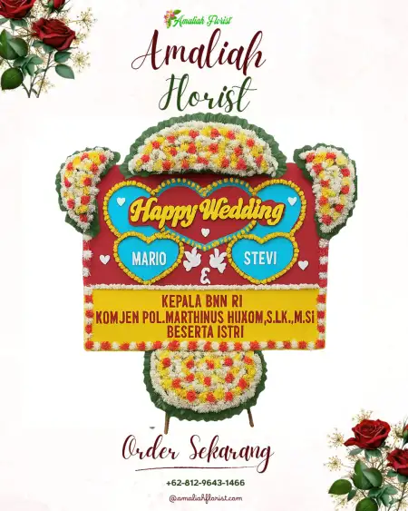 Papan Bunga Pernikahan Sumberargo